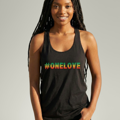 #ONELOVE Ladies Premium Racerback Tank